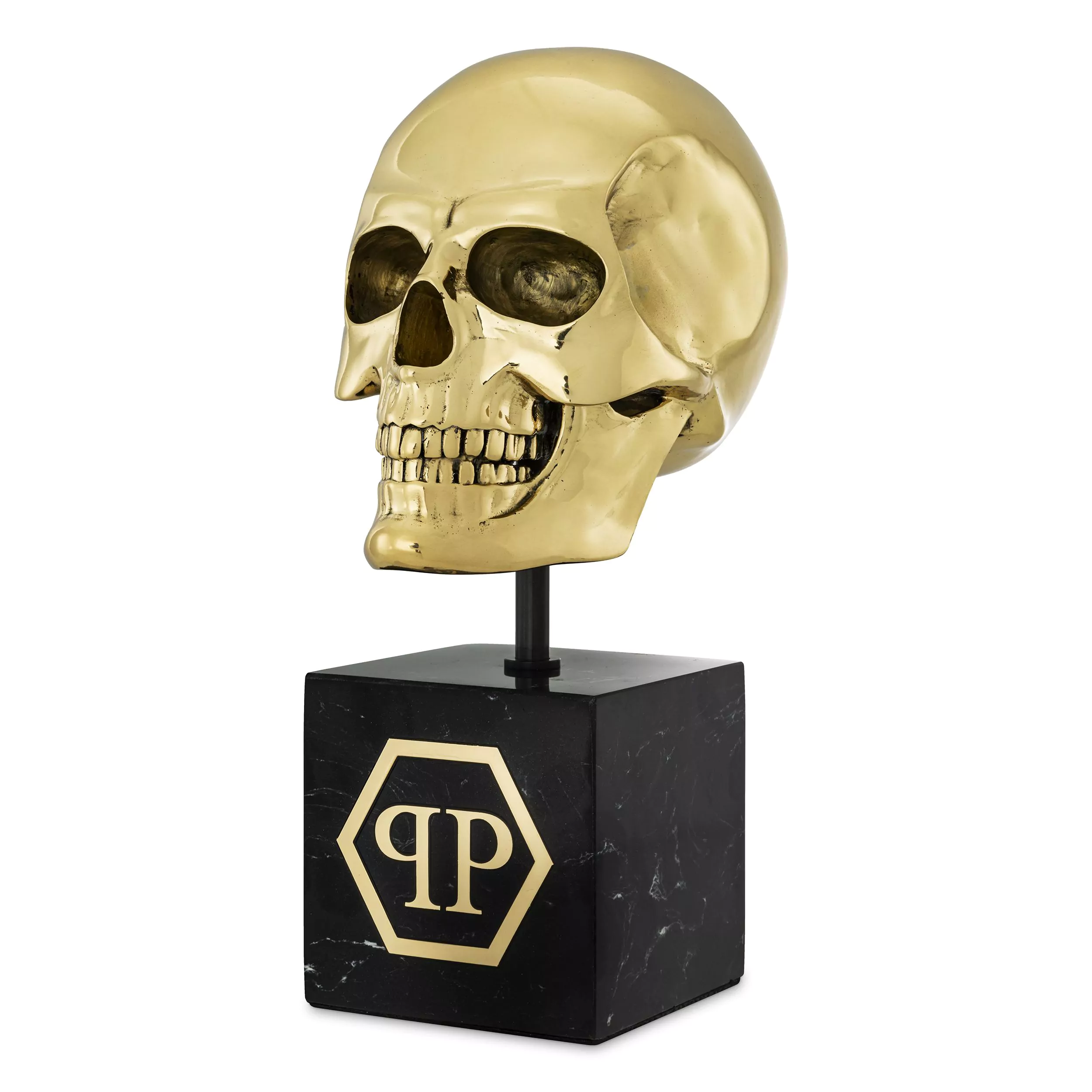 Dekorácia Gold Skull L